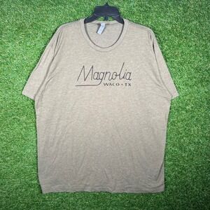 Magnolia Waco TX T-Shirt Mens XXL Heather Olive Brown Next Level Graphic Tee